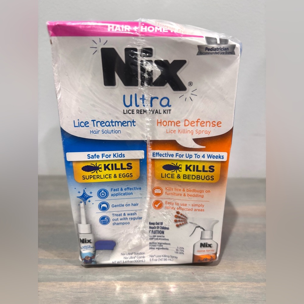 2 Boxes Nix Ultra Lice Removal Kit, Lice Treatment/Home Defense Exp. 2/27